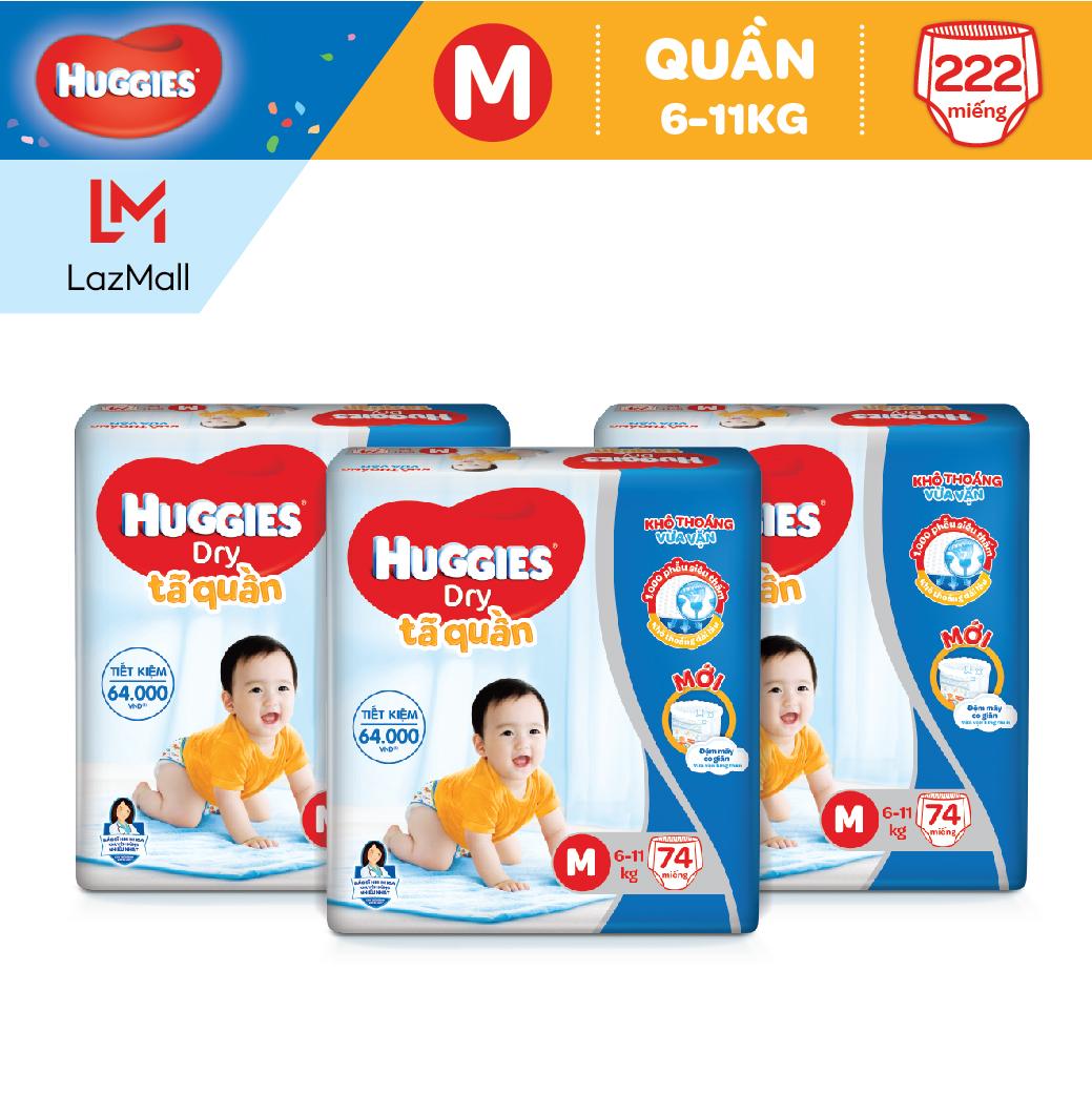 Combo 3 tã quần Huggies Pants Super Jumbo M74