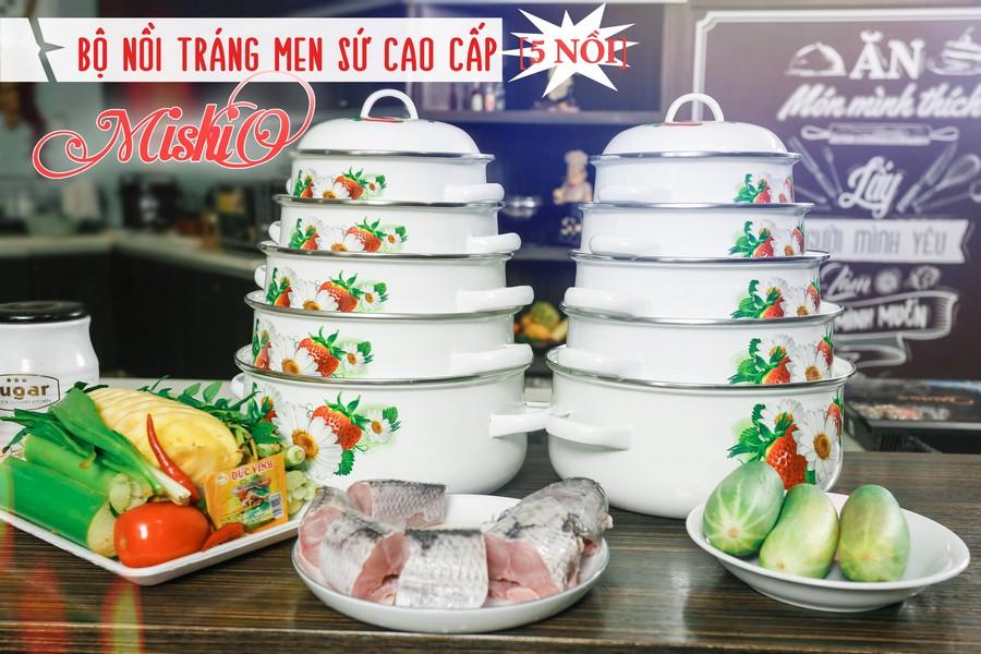 BỘ NỒI TRÁNG MEN MISHIO