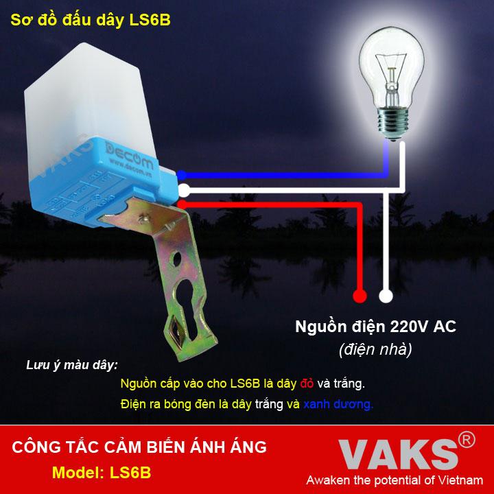 Bộ Công tắc cảm biến ánh sáng Ls6B