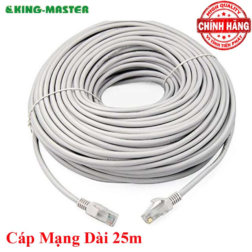 Dây mạng đầu đúc 25m - Cat 5E