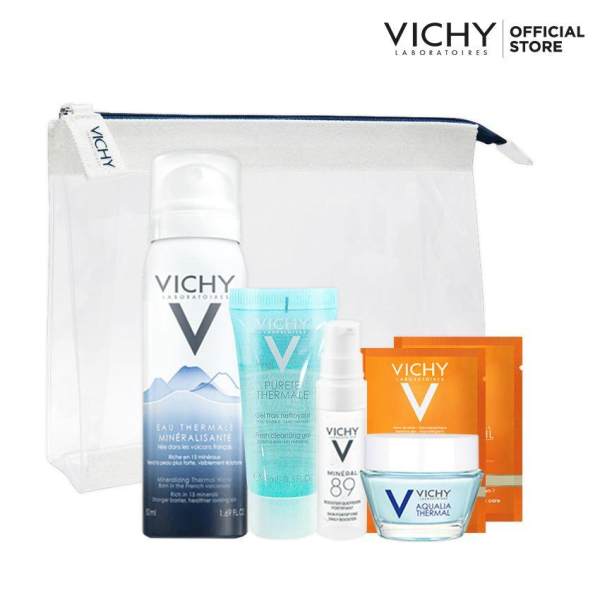 Bộ sản phẩm dưỡng ẩm và chăm sóc da Vichy Aqualia White Bag