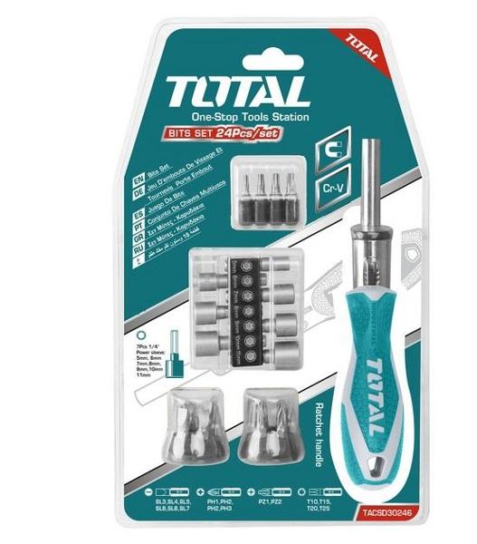 Bộ mũi vít Total TACSD30246 24 chi tiết