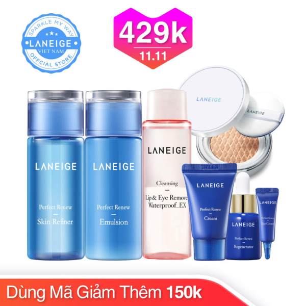 Combo trang điểm và ngăn ngừa lão hóa da Laneige Perfect Renew