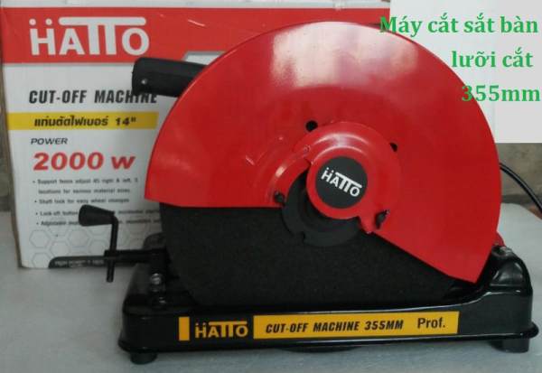Máy cắt sắt bàn Hatto 355HB Đỏ