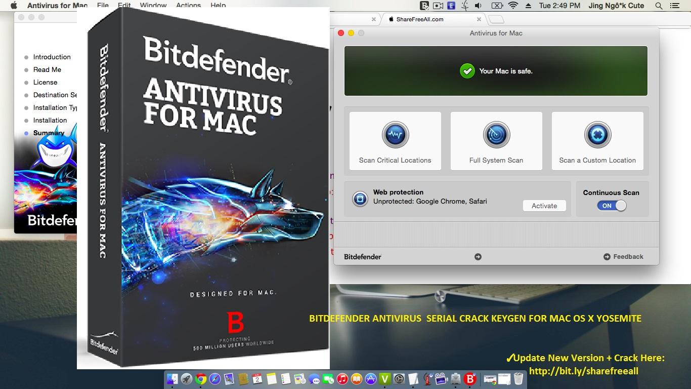 Phần mềm diệt virus Bitdefender Antivirus For Mac 1PC/1Y