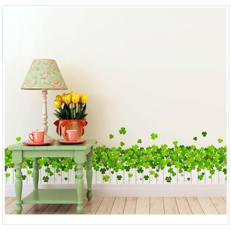 Decal dán chân tường hàng rào trắng BinBin CT21