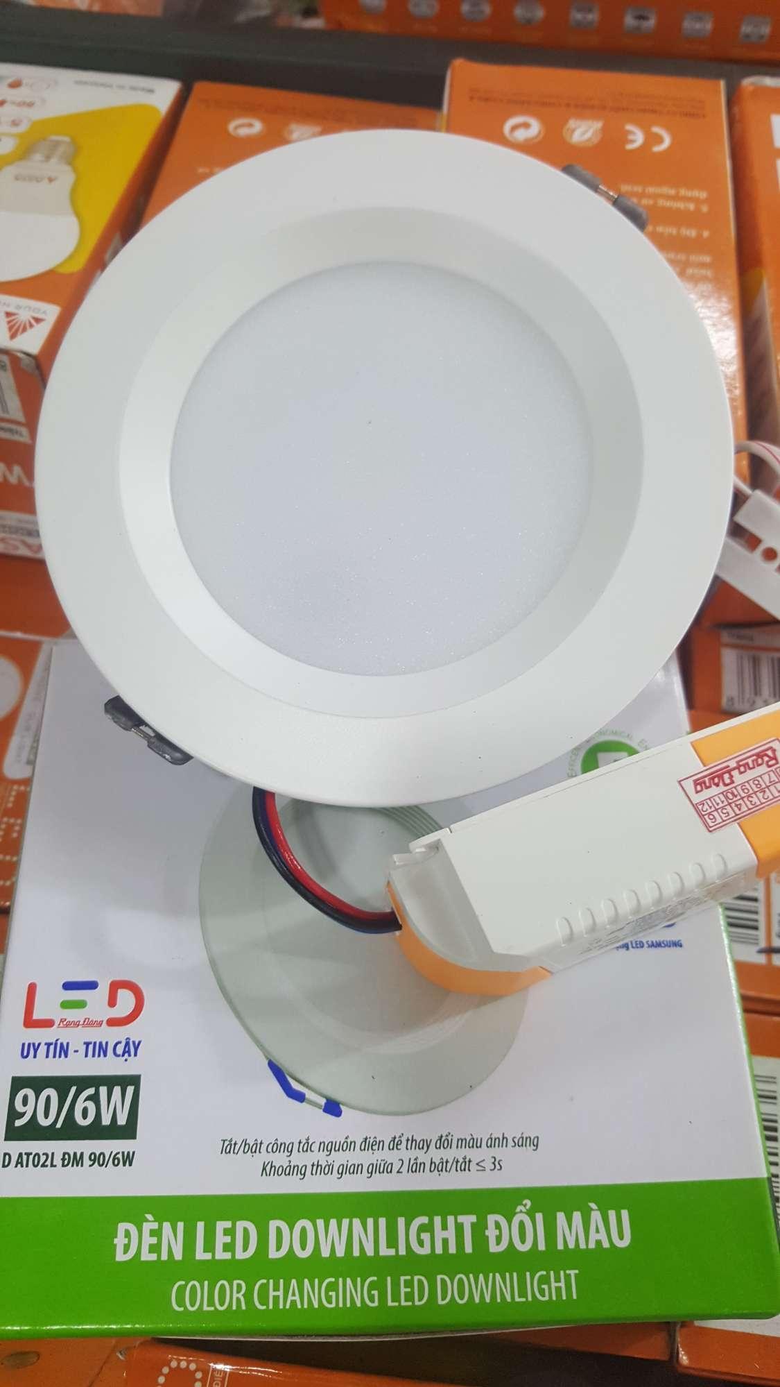 Bộ đèn led ốp trần đổi màu Rạng Đông D AT02L DM 110/9W