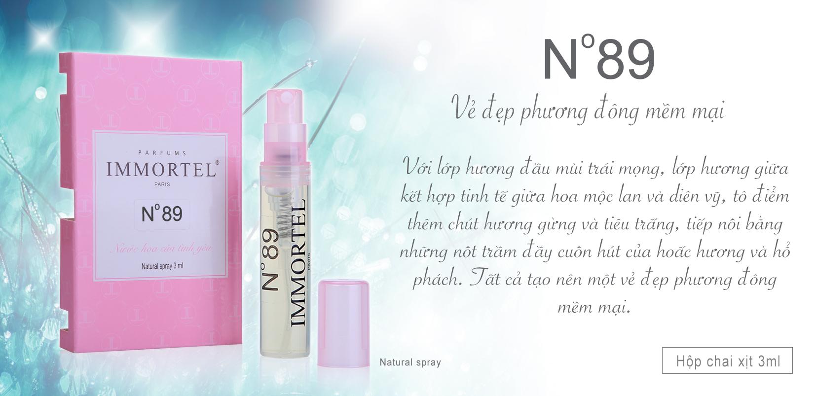 Nước hoa chai xịt Immortel No89 3ML