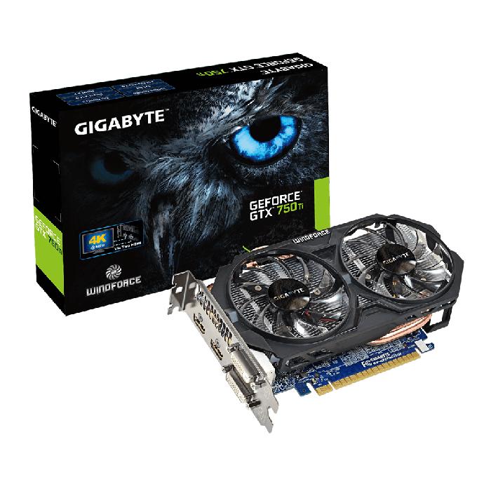 VGA Gigabyte GTX 750 Ti WindForce OC 2GB DDR5 (GV-N75TOC-2GI)