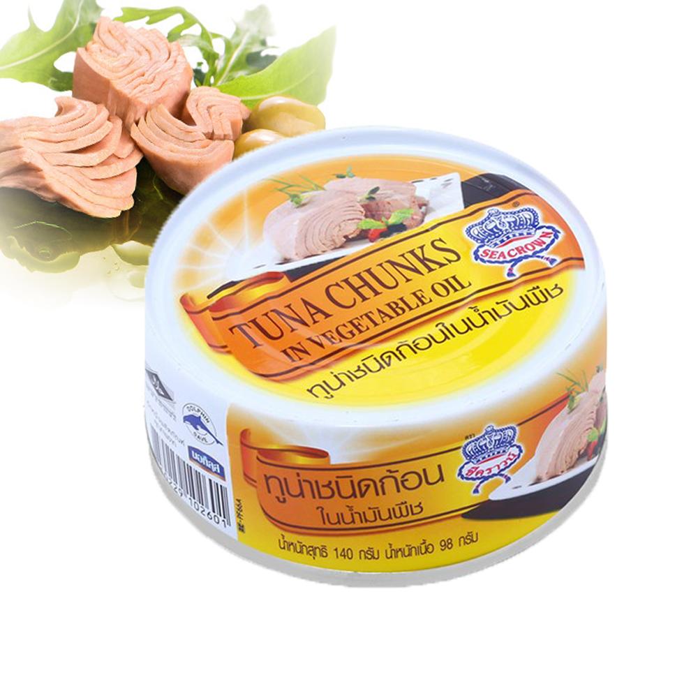 Cá Ngừ Seacrown Cắt Khúc Ngâm Dầu 140g