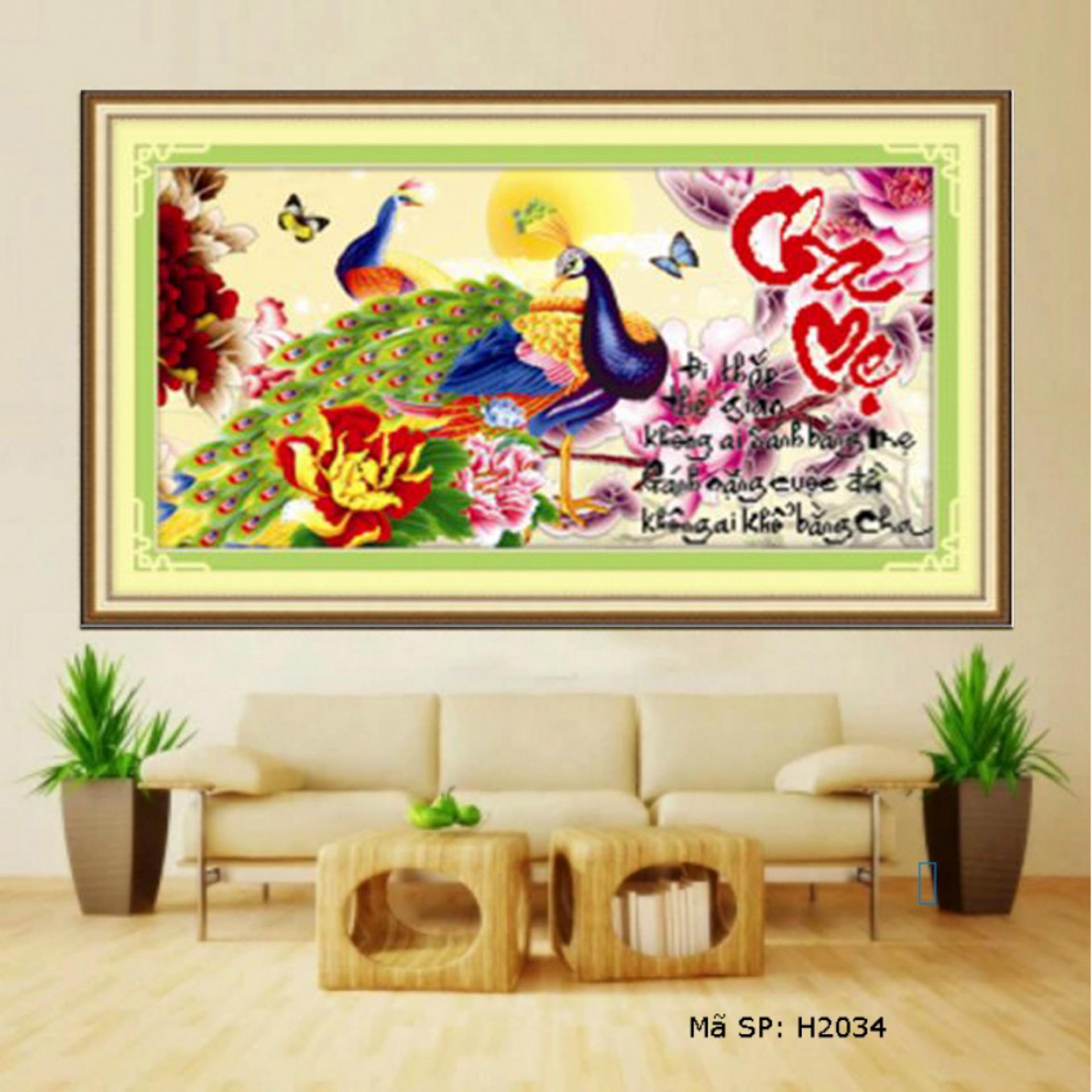 Tranh đính đá H2034 - Cha mẹ