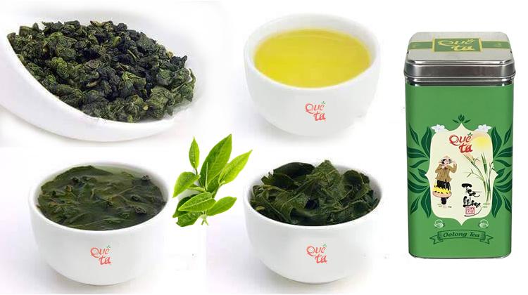 Trà ô long Quê Ta vân gỗ