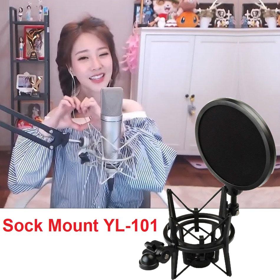 Shock Mount Kèm Màng Lọc Âm Cho Micro YL-101