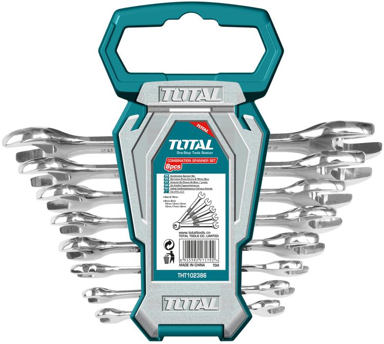 Bộ cờ lê 2 đầu miệng Total THT102386