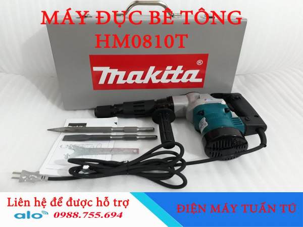 MÁY ĐỤC BÊ TÔNG MAKITA-HM0810T-TẶNG KÈM HAI MŨI ĐỤC