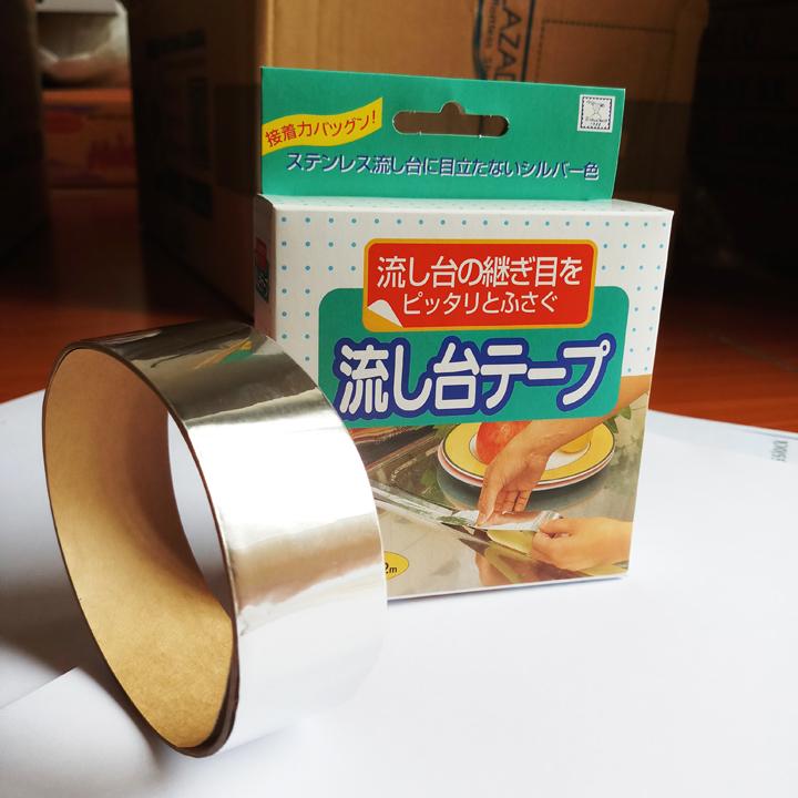 Băng dính nhôm Kokubo dán kẽ hở ở bếp, bồn rửa bát, bề mặt kim loại