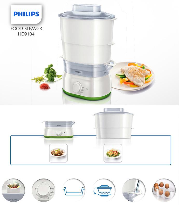 NỒI HẤP PHILIPS HD9104 5L 2 tầng