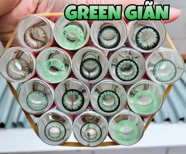 lens màu xanh lá không độ