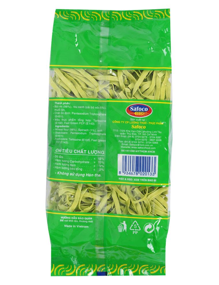 Mì Safoco Rau Xanh 250g