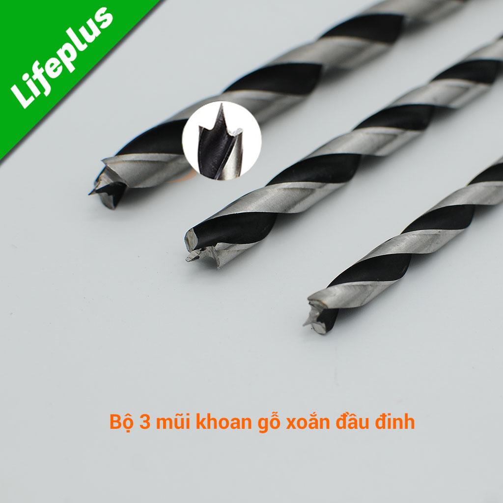 BỘ 3 MŨI KHOAN GỖ XOẮN ỐC MASTERPROOF 40303