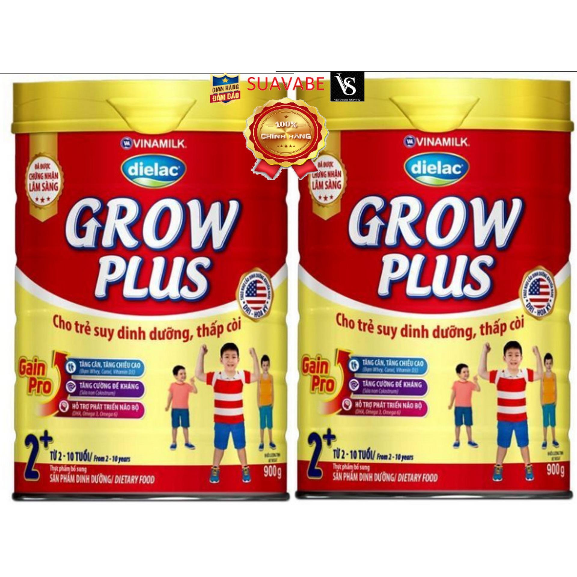 Sữa Bột Dielac Grow Plus 2+ (2 - 10 tuổi) 900g combo 2 hộp