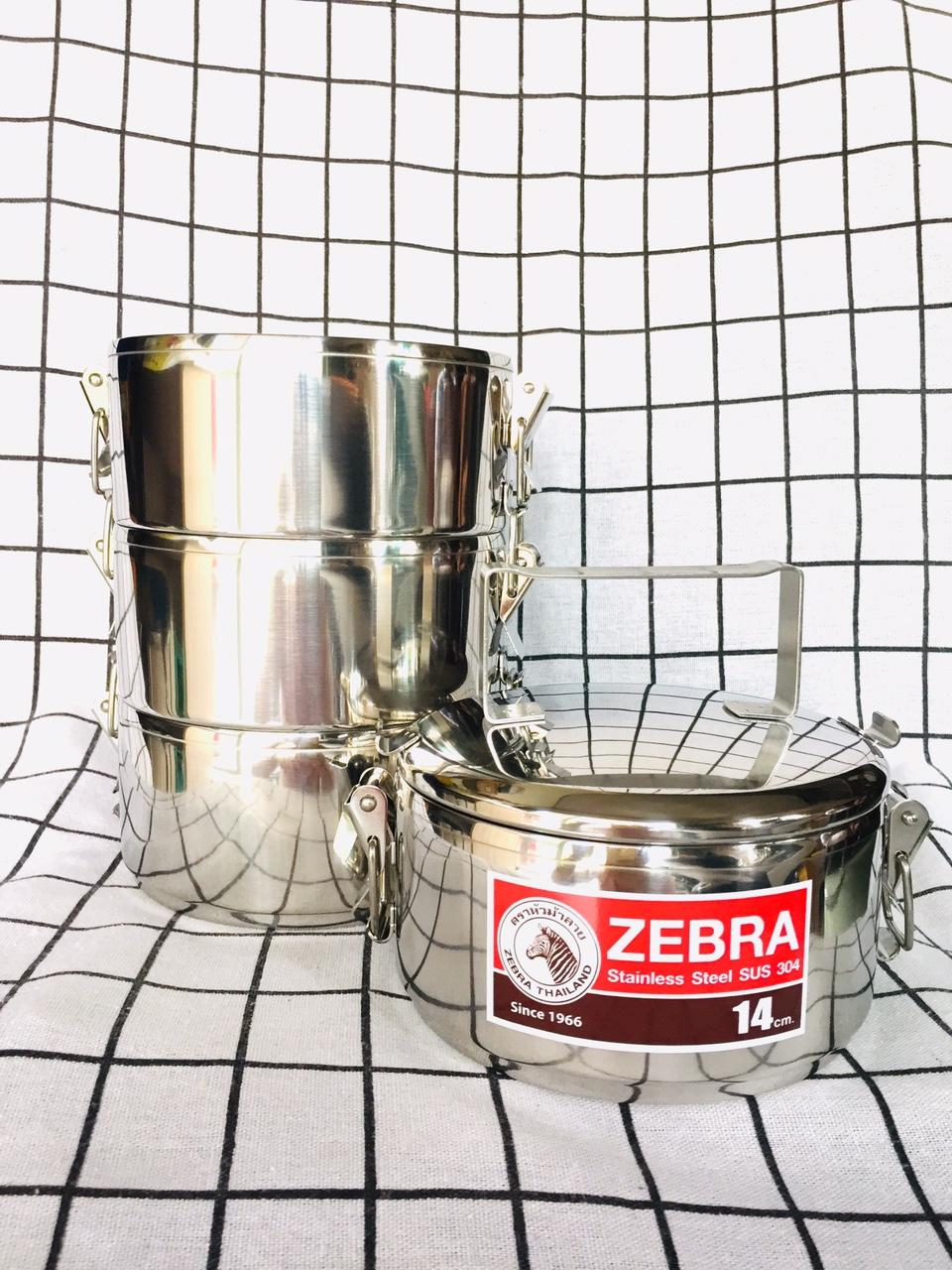 Camen đựng cơm Inox Sun Zebra 4 ngăn