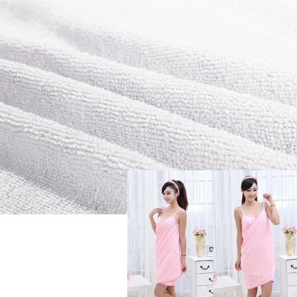 Khăn tắm dạng áo choàng 2 dây tiện dụng (trắng)