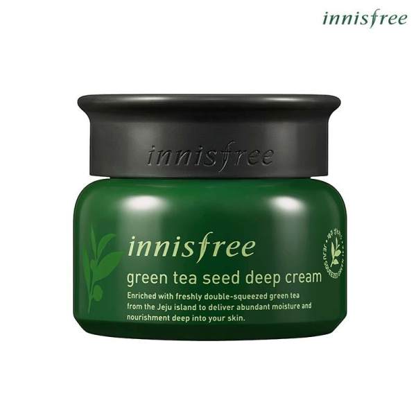 Kem dưỡng tăng cường độ ẩm phục hồi da từ trà xanh và dầu hạt trà xanh tươi Innisfree Green tea Seed Deep Cream 50ml (NEW)