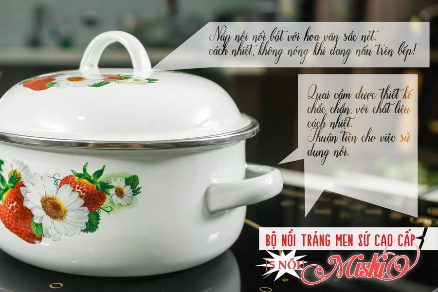 BỘ NỒI TRÁNG MEN MISHIO