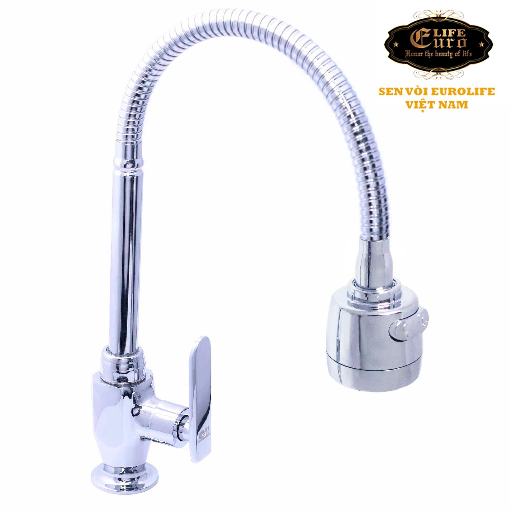 Vòi rửa chén lạnh cần lò xo Eurolife EL-T012-1