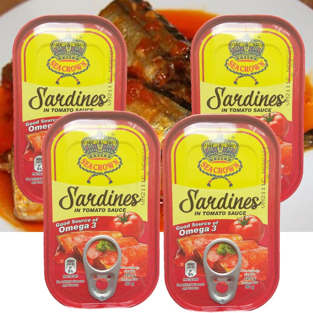 Cá trích sốt cà Sea Crown 125g Combo 4 hộp