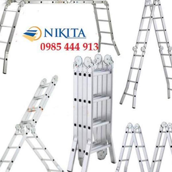 THANG NHÔM GẤP 4 CHÂN CHOÃI 5,8M