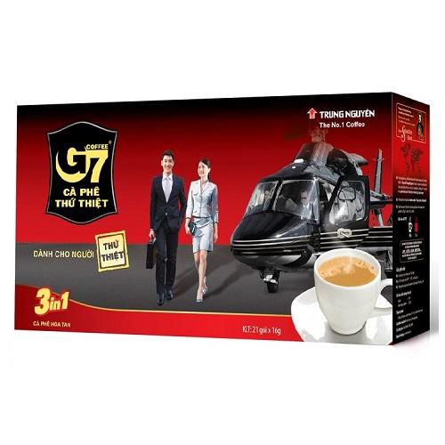 Cà phê G7 hòa tan 3 in 1 Trung Nguyên 21 gói x 16g