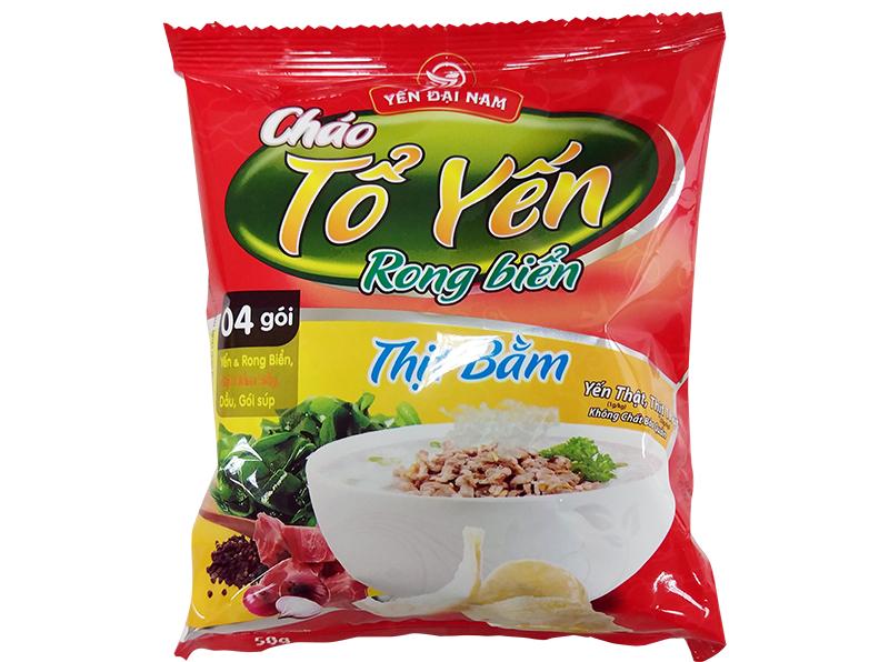 Cháo tổ yến rong biển thịt bằm 50g combo 10 gói