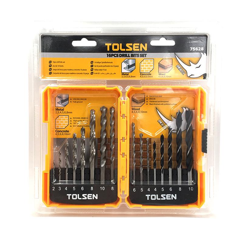 BỘ 16 MŨI KHOAN TOLSEN 75628