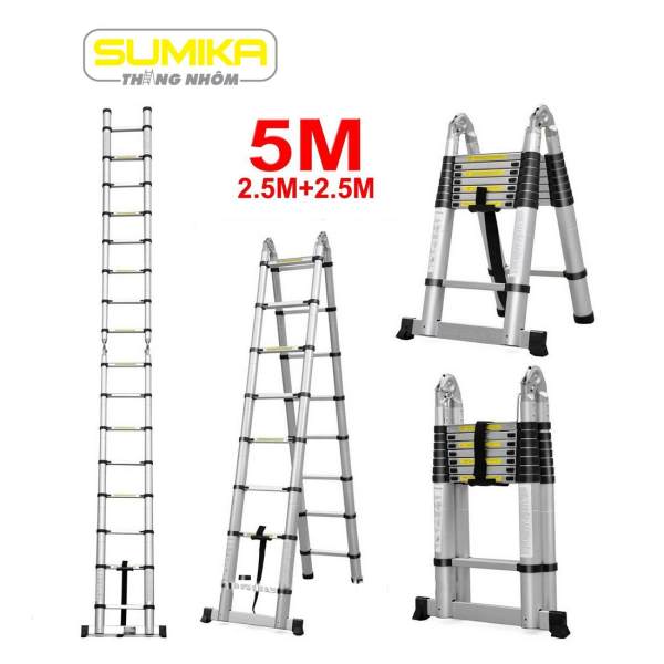 Thang nhôm rút chữ A Sumika SK500D - 5m