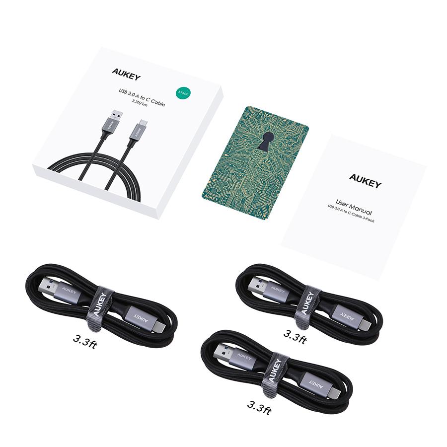 Bộ cáp sạc Type-C Aukey CB-CMD1