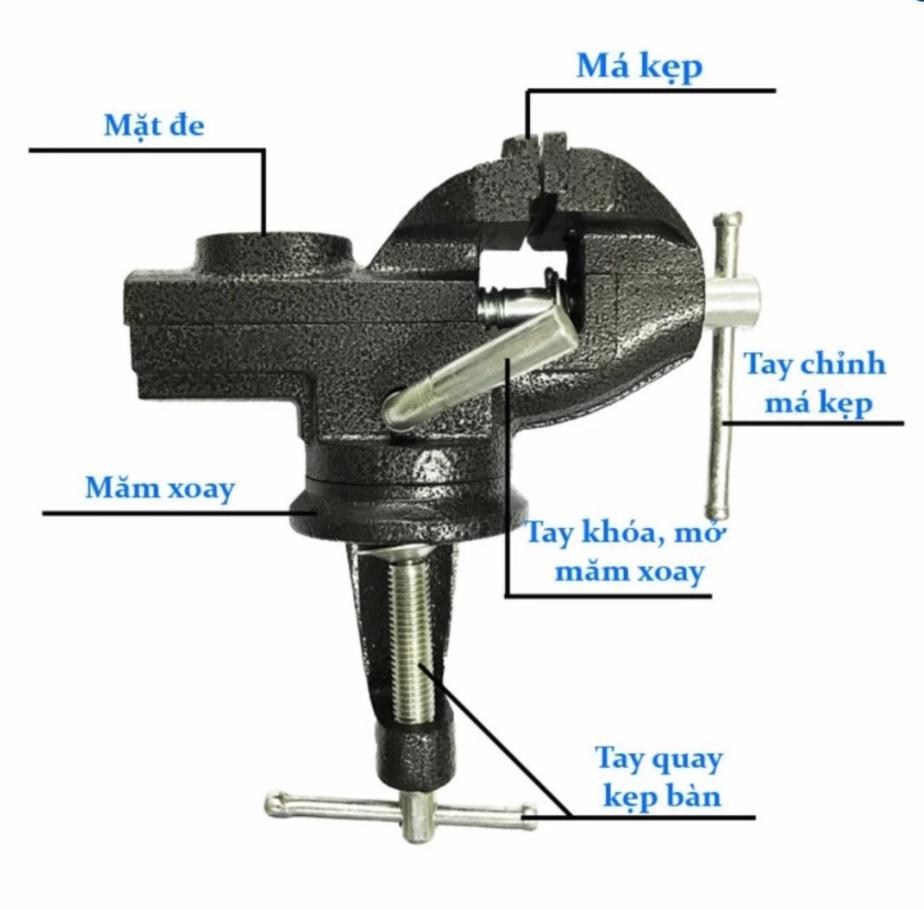 Ê tô kẹp bàn mâm xoay mini Asaki AK-6275