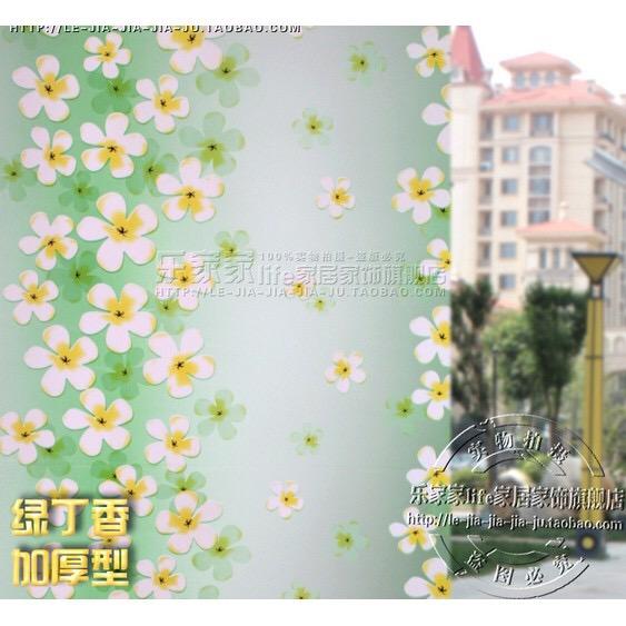 Decal dán kính hoa lài xanh lá