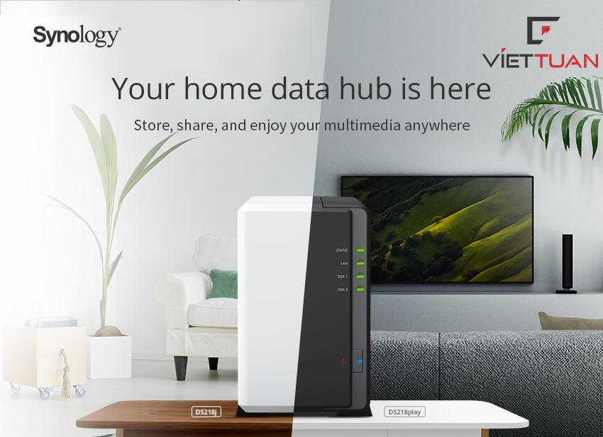 Ổ lưu trữ mạng Synology DS218J (chưa có ổ cứng)