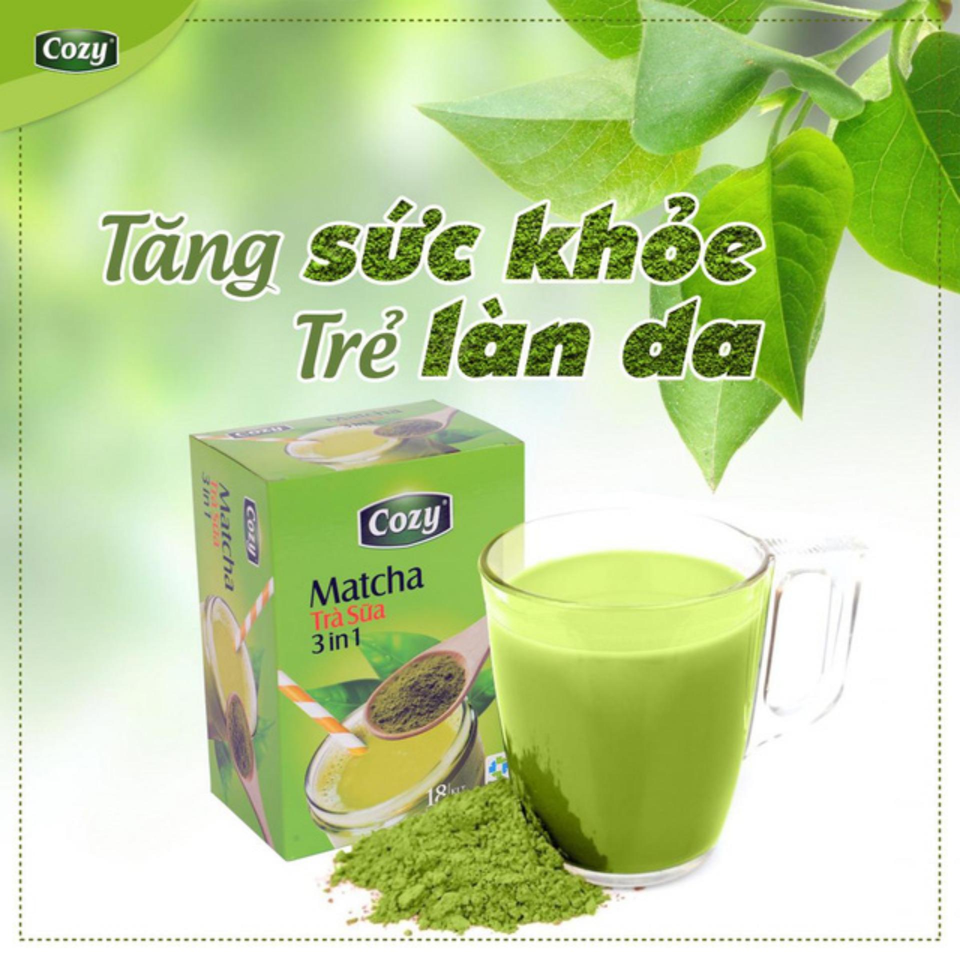 Trà Sữa Cozy Matcha 3in1 306g combo 2 hộp
