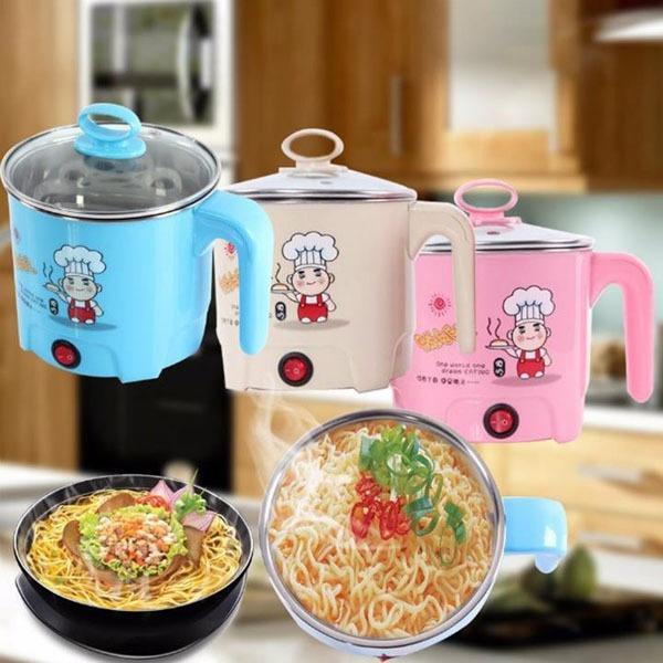 Ca điện nấu mì siêu tốc đa năng, nồi lẩu mini + Tặng kèm khay luộc trứng tiện dụng