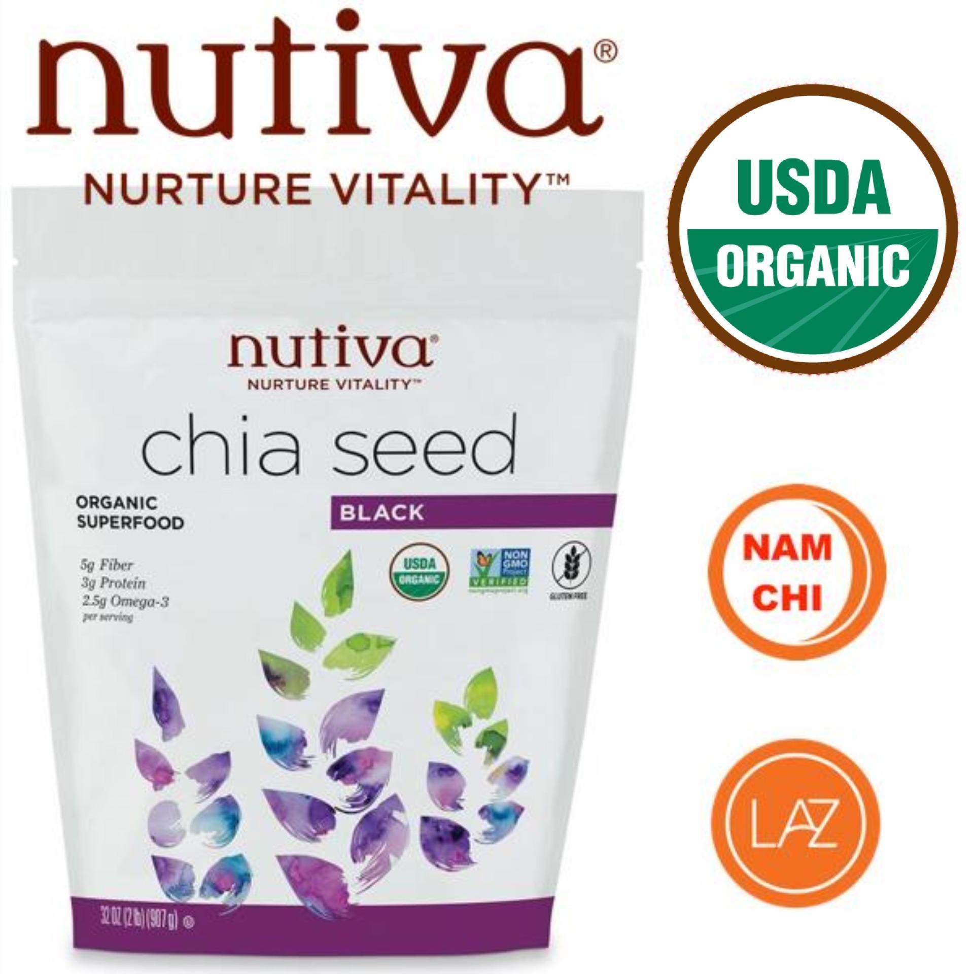 Hạt chia đen Hỗ Trợ Sức Khỏe Tim Mạch Giảm Cân Seed Black Nutiva  - 907 g