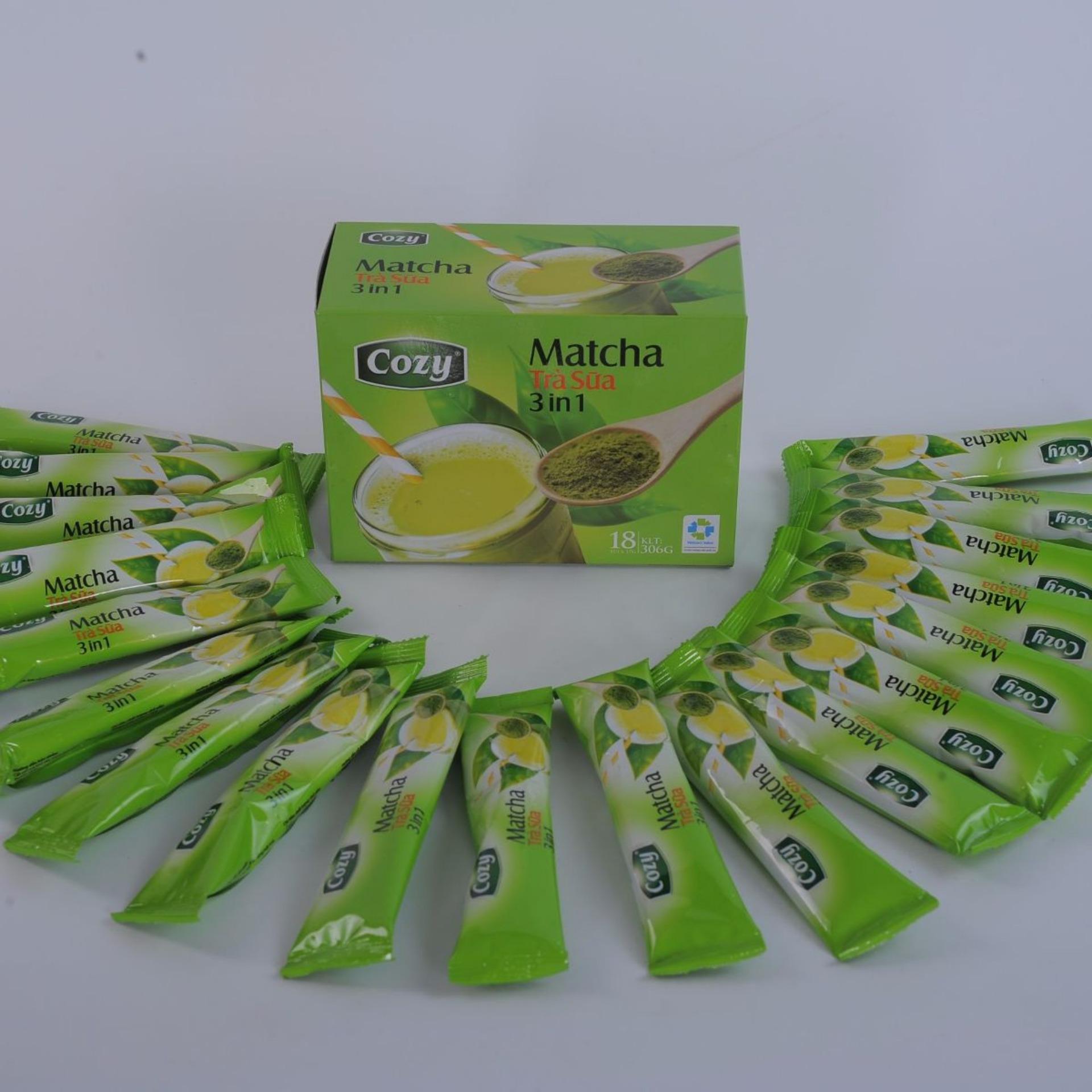 Trà Sữa Cozy Matcha 3in1 306g combo 2 hộp
