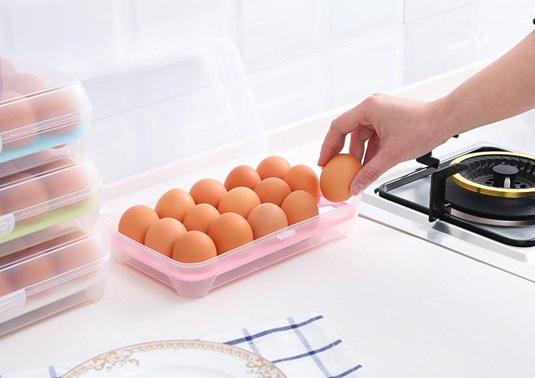 Khay đựng trứng trong tủ lạnh 15 ngăn giá rẻ (Màu ngẫu nhiên)