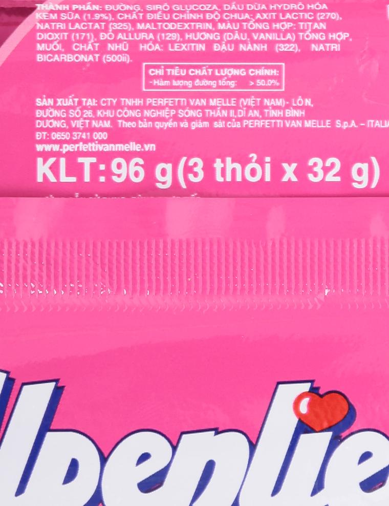 Kẹo sữa dâu Alpenliebe gói 96g