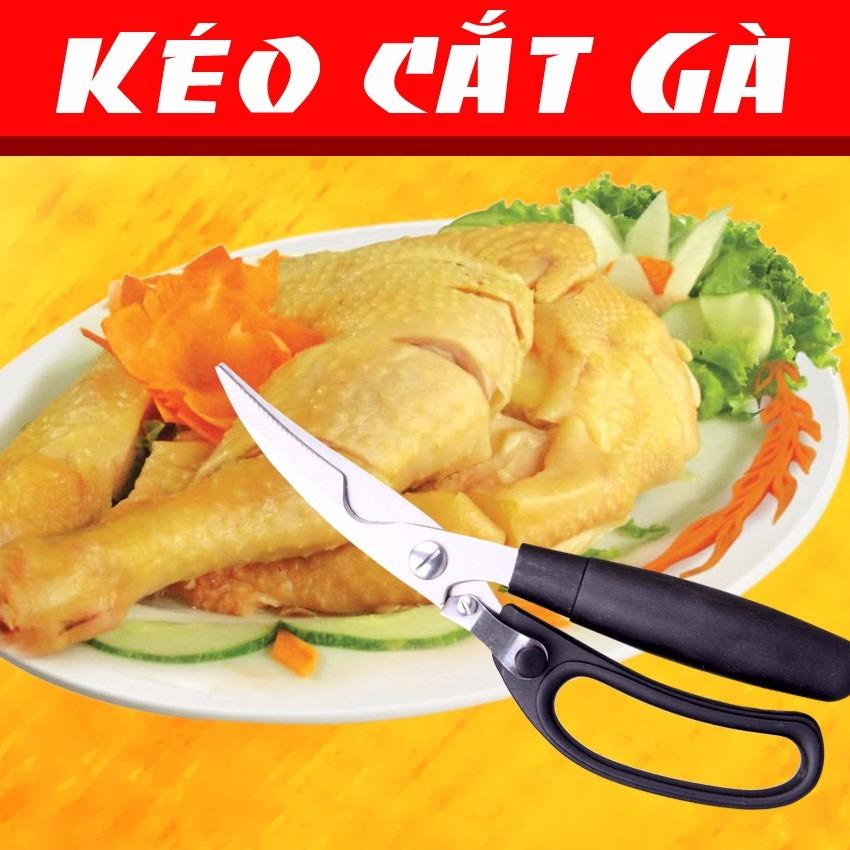 Kéo cắt thịt gà cán đen giá rẻ Vega365