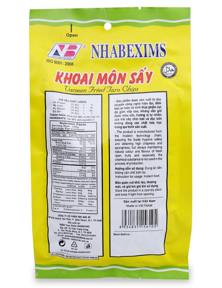 Khoai môn sấy Nhabexims