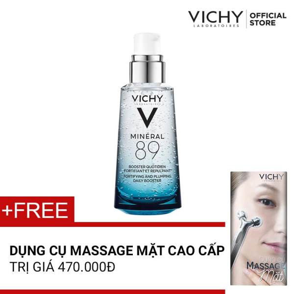 Dưỡng chất khoáng cô đặc giúp phục hồi và bảo vệ da Vichy Mineral 89 + Tặng Dụng cụ massage mặt cao cấp