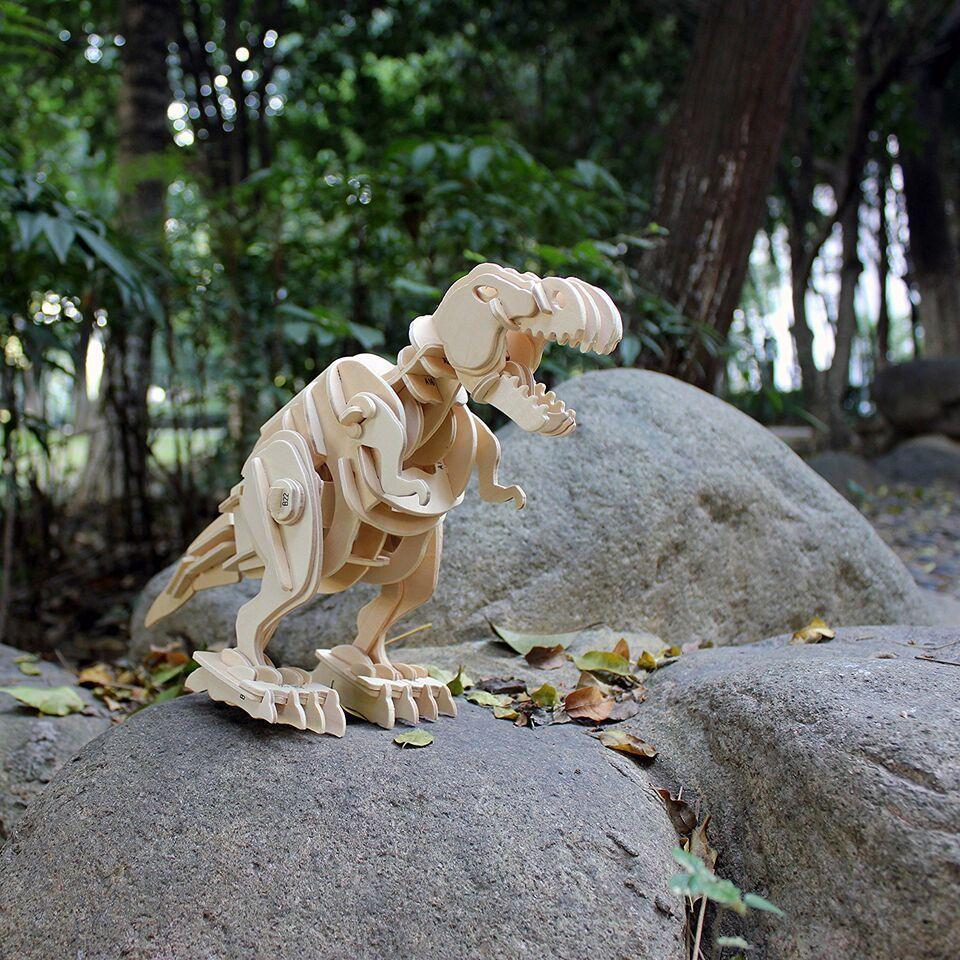 Mô hình gỗ lắp ráp 3D Robotic T-Rex Robotime D220